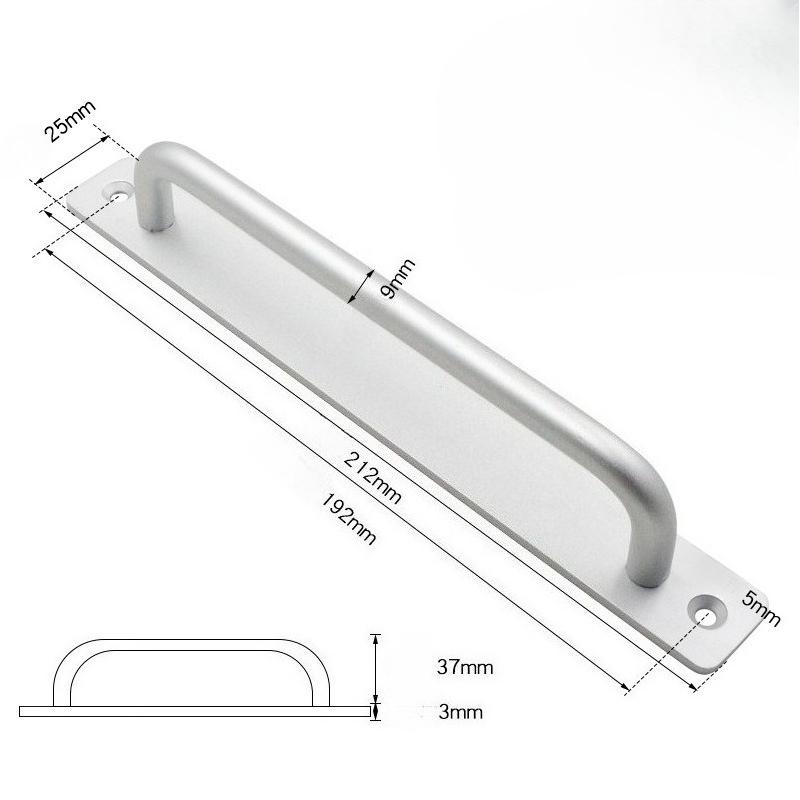 2pcs Sliding Barn Door Handle, Aluminium Alloy Cabinet Door Handle Hardware for Wardrobe Cupboard Closet Garage Shed with Screws