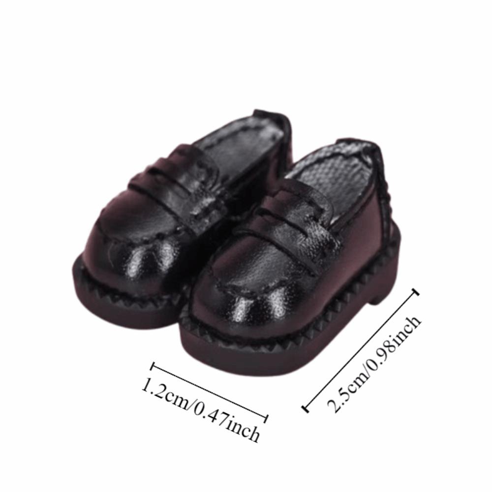 1pair Black Brown Ob11 Doll Shoes Cute Outfit Dolls Uniform Shoes Holala Gcs