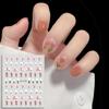 6pcs 3D Elegant Tulip Flower Nail Art Stickers Peach Pink Floral Sliders Adhesive For Nail Decals Manicure Nail Decal Decoration