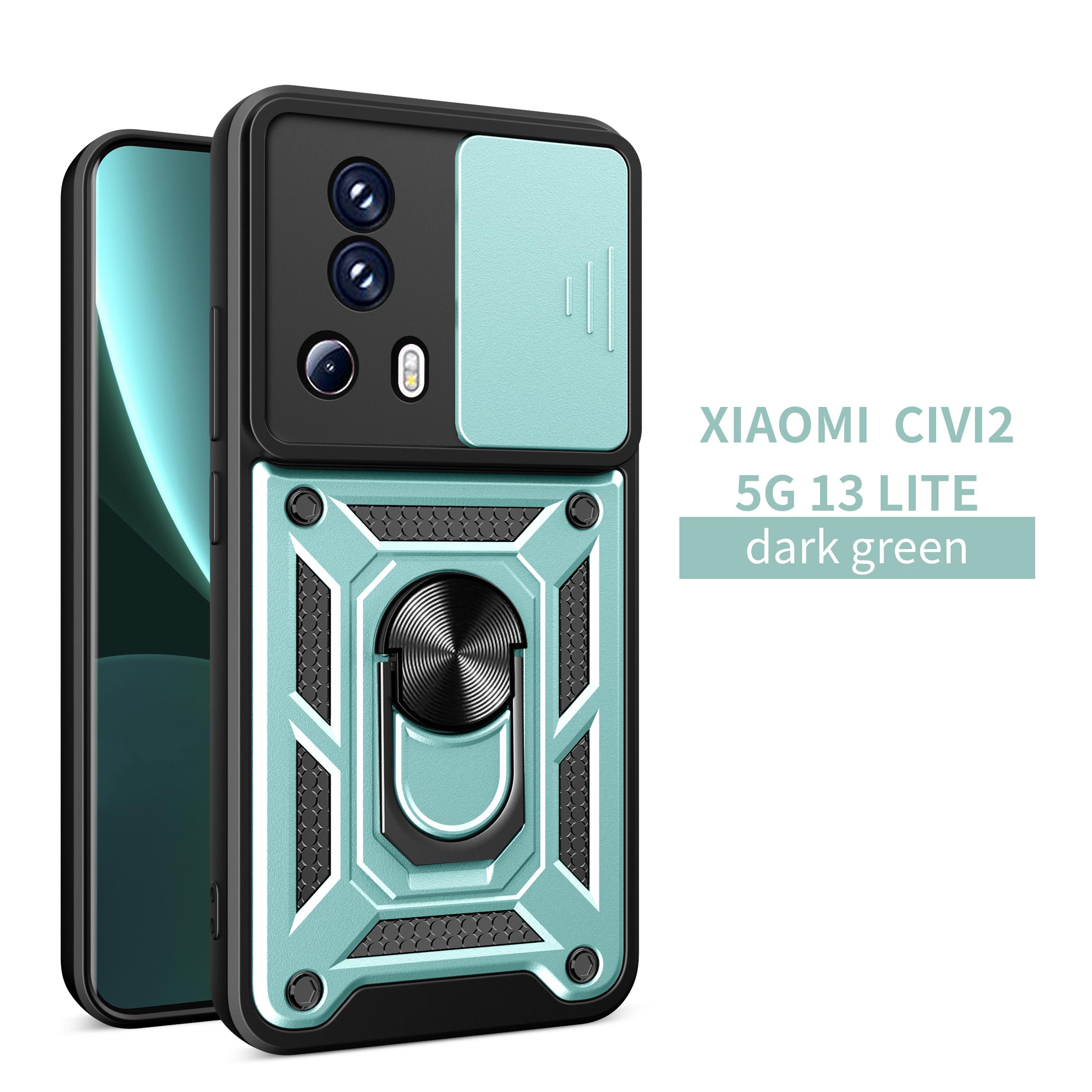 

For Xiaomi 13 Lite Case Xiaomi mi 13 Lite Cover mi 13 Lite Magnetic Ring Holder Armor Phone Case Slide Camera Protect Back Cover Xiaomi 13 Lite