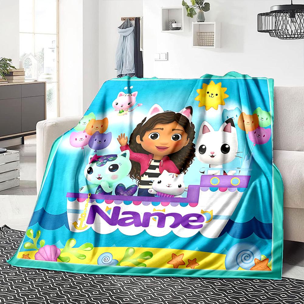 Custom Name Fantasy World Adventure Party Blanket For Couch Bed Plush Cozy Fuzzy Blanket Super Soft Warm Blankets For Fall And Winter 0916233