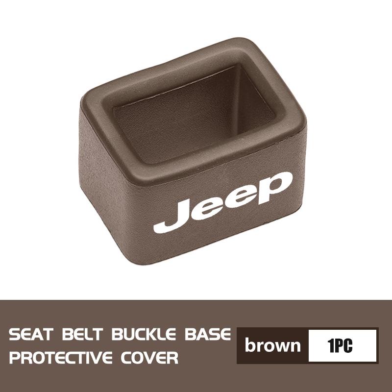 CMS1 Car Seat Belt Base Cover Trim Seat Safety Buckle Socket Protective For Jeep Grand Cherokee Patriot Renegade Compass Wrangler