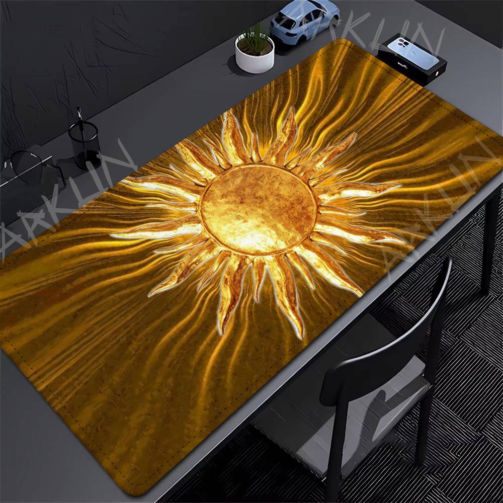 Luxury Sun And Moon Cool Star Gaming Mouse Pad Large Keyboard Mousepad For Nonslip Stitched Edge Desk Mat