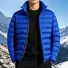 Men's Winter Lightweight Short Padded Jacket Warm Cotton Coat Outerwear for Cold