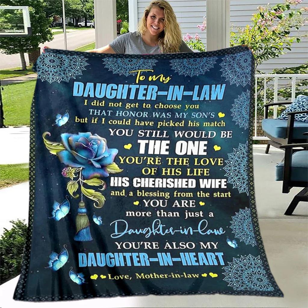 Prezent Błogosławieństwa dla Moich Rodziców, Dziadków, Synów i Córek, Flanelowy Ciepły Koc, Modny Przenośny Koc, Prezent Świąteczny