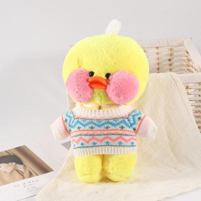 30cm Mimi Yellow Duck Plush Toy Roupas e Bonecos de Pelúcia Bonitos Bonecos de Animais Macios