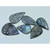 279Cts. Natural Labradorite Carving Pear Cabochon Loose Gemstone 6Pcs Lot LL-1037