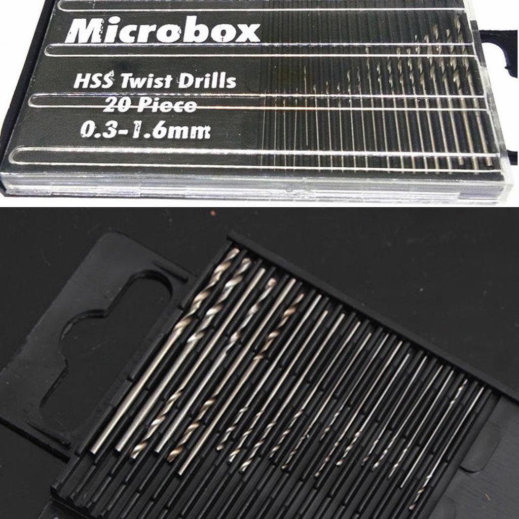 Micro Mini Twist Drill Bit Set: 0.3-1.6mm Hand Twist for Walnut Play