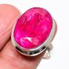 Kashmir Red Ruby(Simulated) Gemstone 925 Sterling Silver Jewelry Ring Size 9 AR-16589