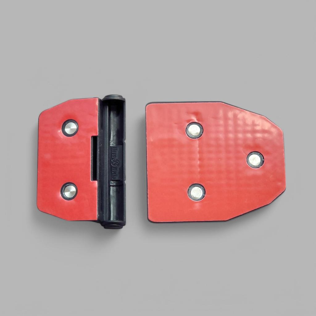 Set of 4 Dummy Hinges for Toyota Hiace Tape Stainless Steel Custom Accessory Outer Door Hinges by Three B Works Caravan, Double-Sided Attachment,