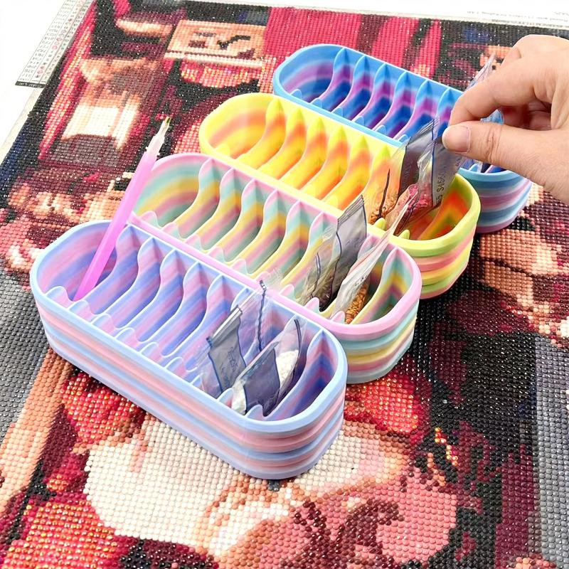 10-Compartment Bead Storage Box With Color-Coded Organizer Durable Craft Container Suitable For Diy Hobbyists Craft Lovers
