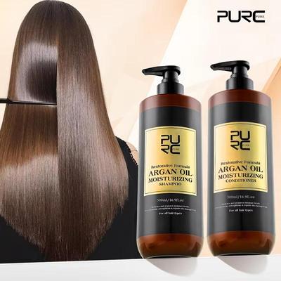 Morocco Argan Oil Shampoo Conditioner Set for Damaged Frizz Hair Vitamin E Smoothing Organic Sulfate Free Hair Care Set
