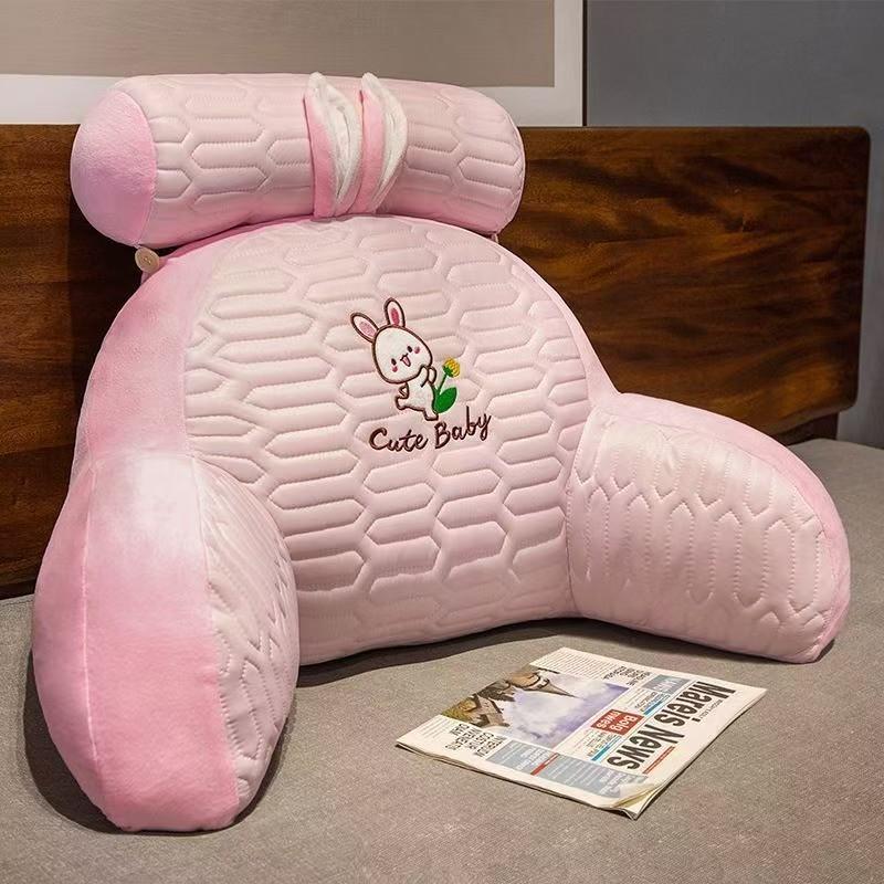 Multi-purpose Summer Cool Latex Pad Cartoon Lumbar Support Pillows Breathable Sofa Pillow Napping Pillows Soft and Comfortable Seat Cushion removable