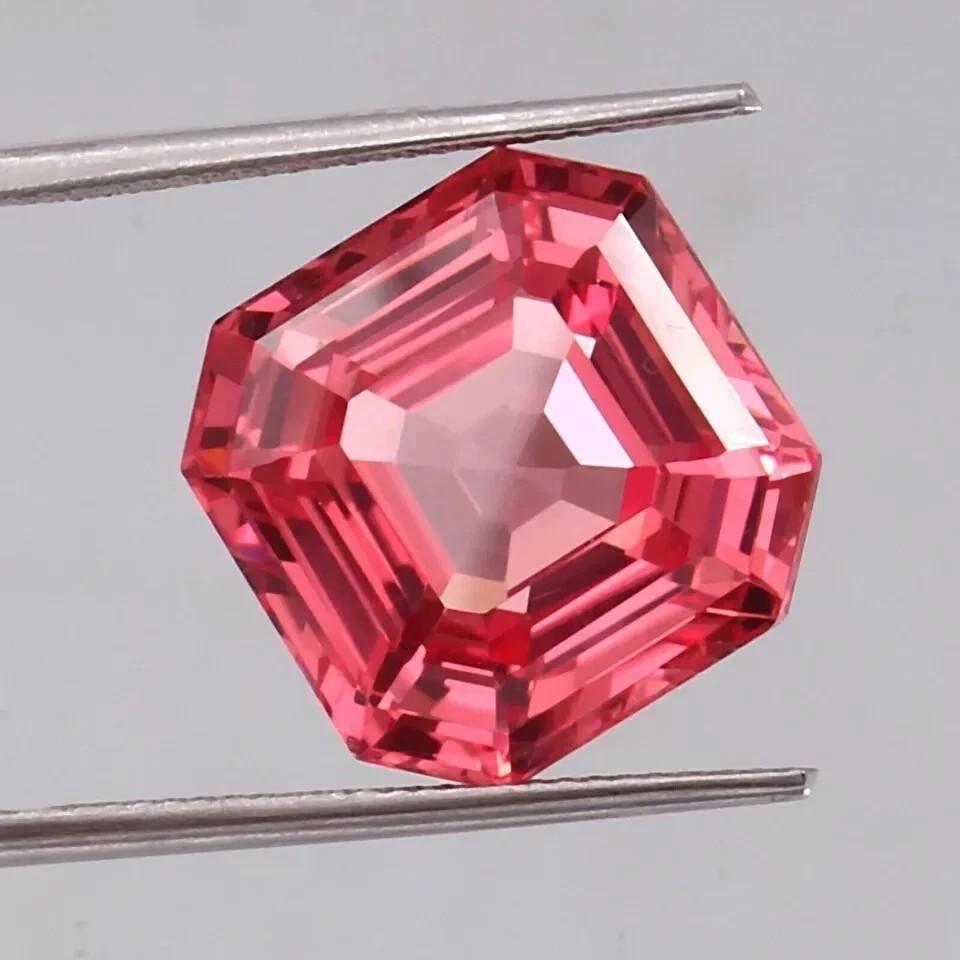 Natural Padparadscha Sapphire Asscher Cut Certified Loose Gemstone