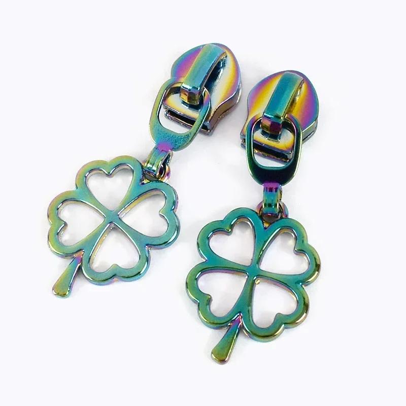 Meetee 5/10/20Pcs 5# Zipper Puller for Nylon Zippers Plastic Coil Zips Slider Heads Repair Kits DIY Garment Sewing Accessories