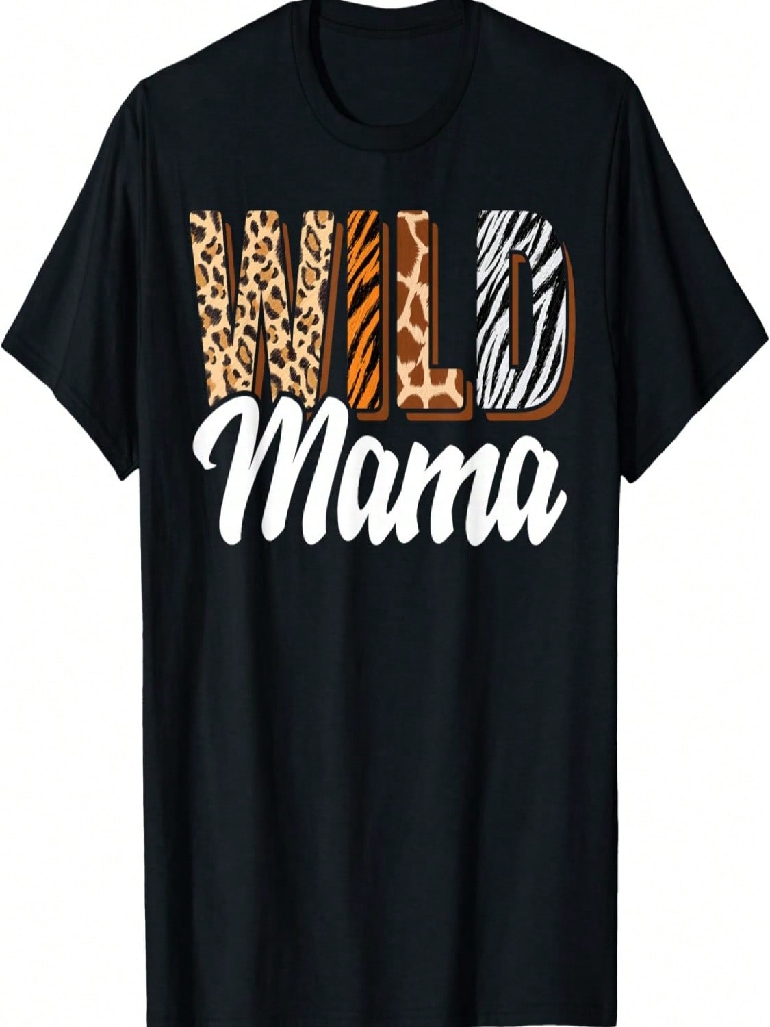 Wild Mama Zoo Born Two Be Wild B-Day Safari Jungle Animal T-Shirt S разноцветный