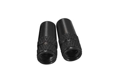 FOGLIA Aluminum Valve Cap Presta Style 2 Pieces Black Bicycle LY-NC-FR (2PCS)