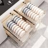 Pull-out Dish Rack Cabinet Built-in Multi-functional Integrated Bowl Rack Removable Drain Tray Kitchenware Rack