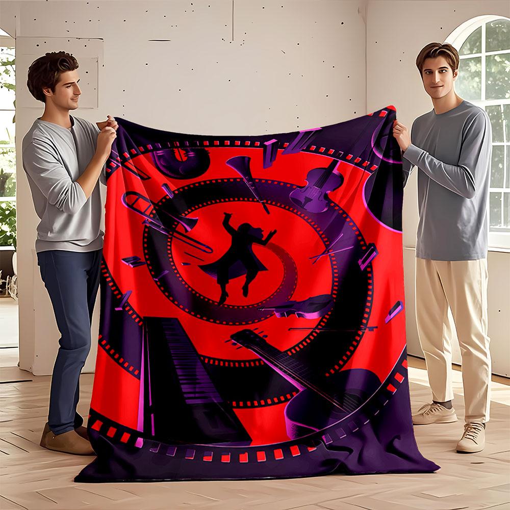 Musical Instruments Design Blanket for all seasons blanket lunch break throw gift