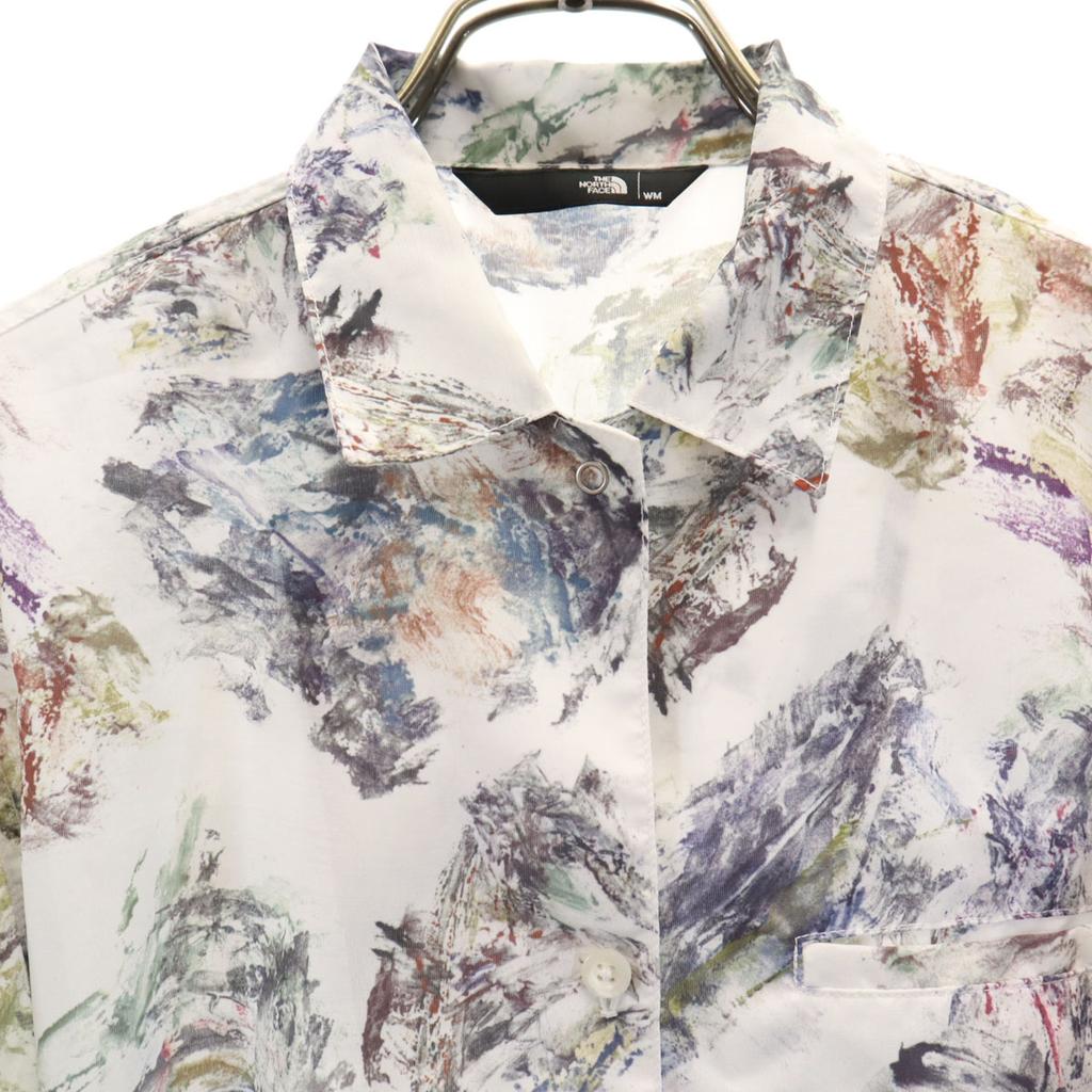 The North Face Overall Handle Short Sleeve Shirt WM White Outdoor NR22204 Women Used