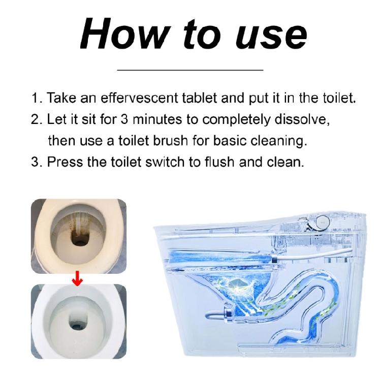 Toilet Bowl Cleaner Tablets Toilets Descaling Deodorizings Yellow Stains Cleaner