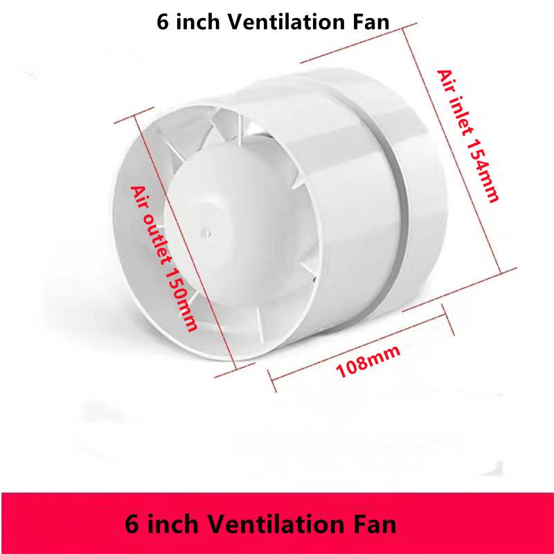 4/5/6 inch 220V Silent Ventilation Air Vents Ventilator Extractor Exhausted Extractor Fan Ventilator Bathroom Kitchen Washroom