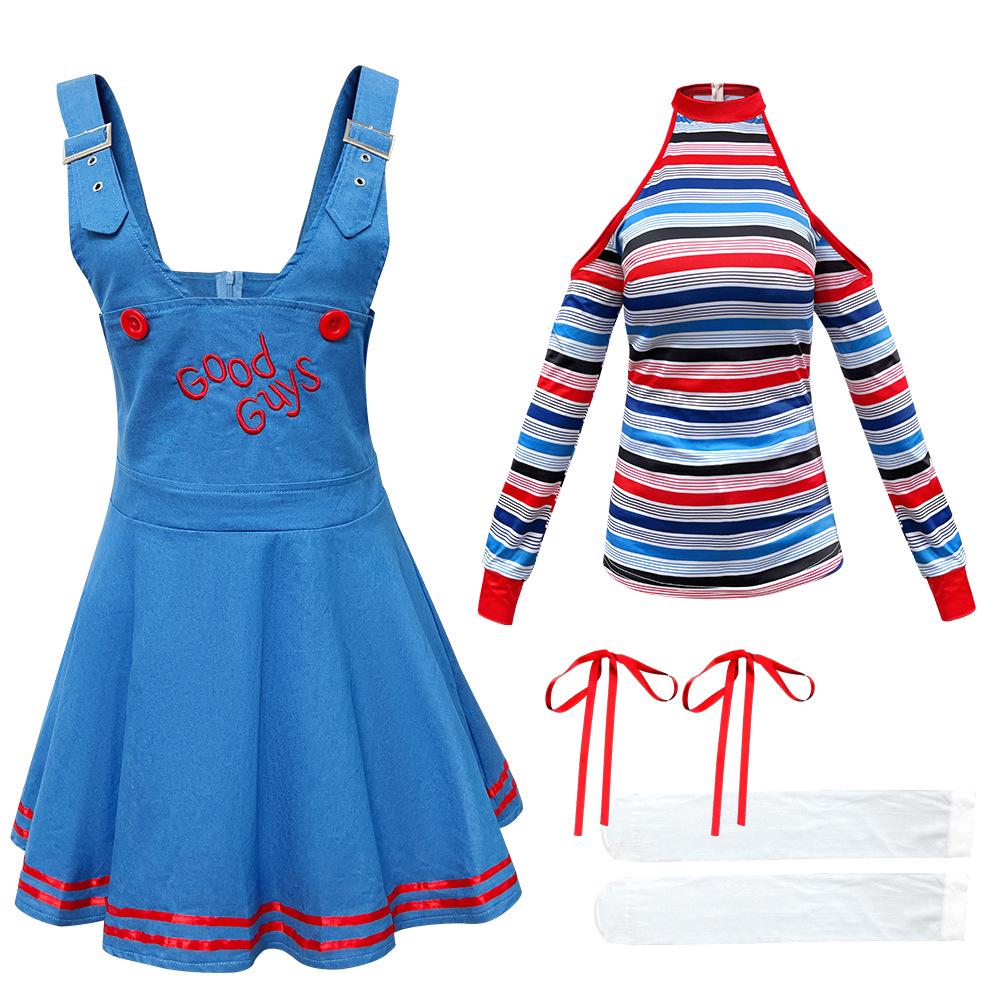 Chucky meitene Halloween spoka lelles kostīms