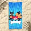 S-Sicherheitssheriff Labrador Handtuch Polyester Strandhandtuch Schnelltrocknend Sandfrei Badetuch für Sommer Pool Reise Urlaub