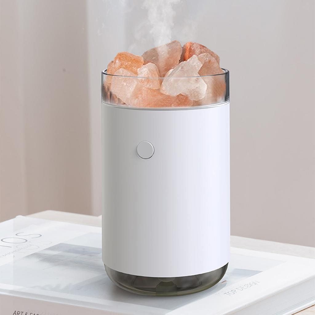 Humidificateur Diffuseur de Sel USB Diffuseur Humidificateur de Bureau avec Effet de Lumière Colorée