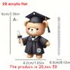New Creative Graduation Season Bear 2D Acrylic Pendant