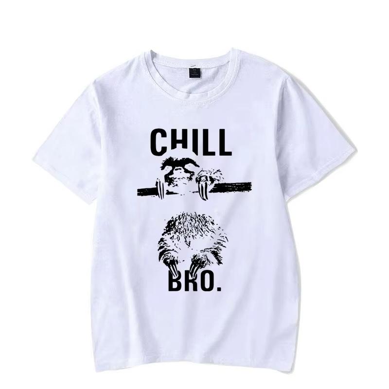 Makaya Cool Swag TShirt with Sloth Chill Bro Unisexs T Shirt Women Fashion Shirt Cute Tops