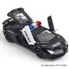 1:32 Lambor LP740 Toy Police Cars Alloy Diecast Models with Light Sound Pull Back Miniature Vehicles for Boys Educational Toys