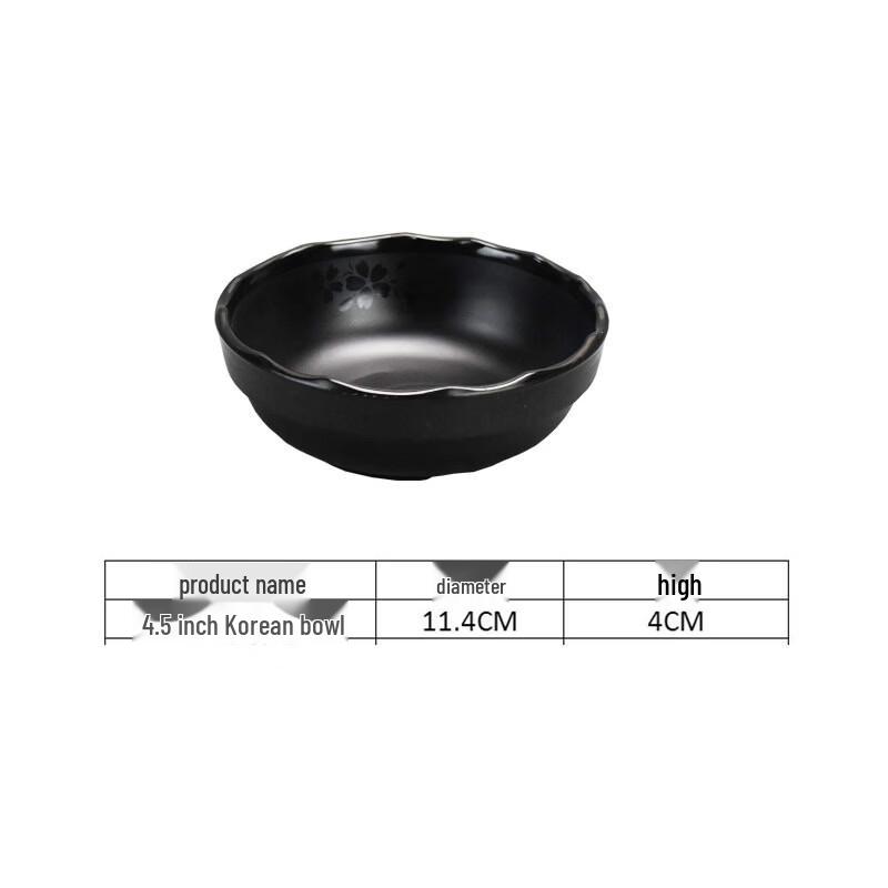 A5 Melamine Black Frosted Restaurant Bowl