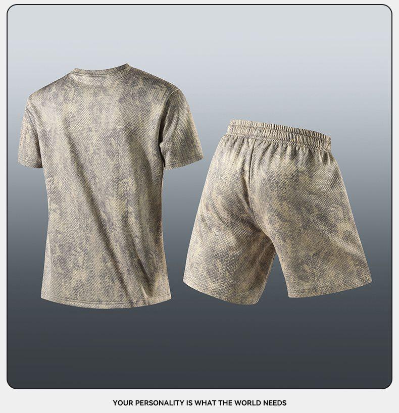Men's Light Luxury Summer Loose-Fit Two-Piece Casual Sports Set