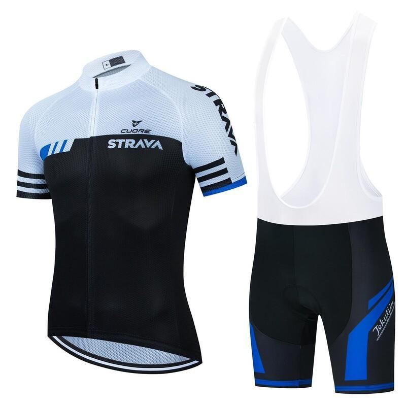Men Women Cycling Jersey Bib Shorts Set Quick Dry Breathable Bike Riding Outfit Road Mountain Biking