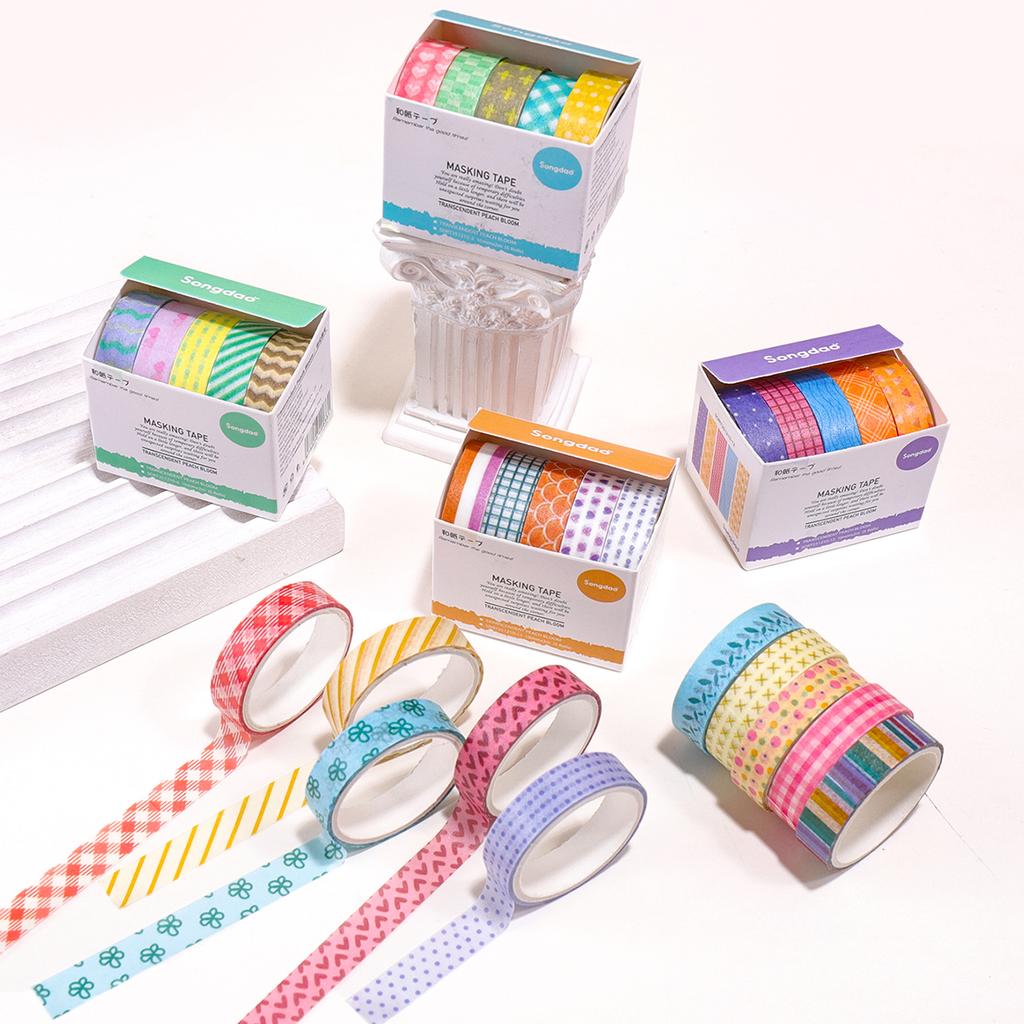 Retro Cartoon Color Ful Washi Tape Set for DIY Photo Frames Diaries Gift Box Packaging Exquisite Decorative Items Cute Gift