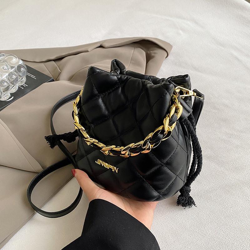 Trendy High-end Women's Bucket Bag 2023 New Autumn And Winter Fashion Shoulder Bag