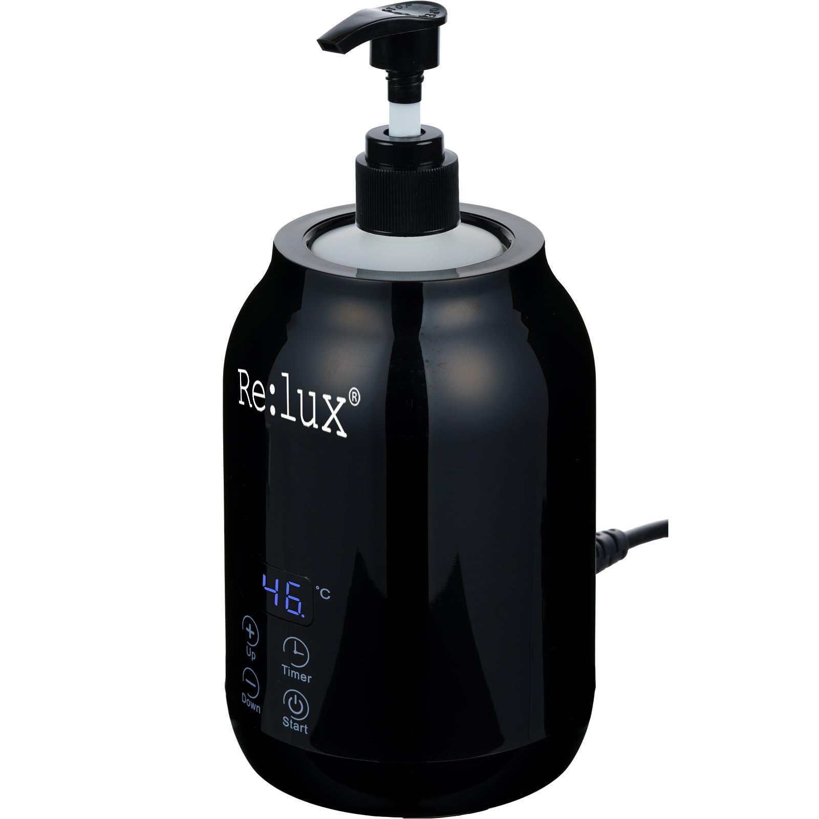 

Re:lux Relax Oil Warmer for Massage Oils - Heats and Retains Temperature - Suitable for Esthetic Salons - Temperature Adjustment, Timer Function - Inc