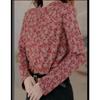 Autumn and Winter Warm Bottoming Shirts for Women Stand-up Collar Tops Fashionable Printed Contrasting Color Casual Tops