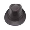 British Style Trilby Studio Props Jazz Hat Clothing Store Gentleman Hat Leather Men'S Black Top Hat