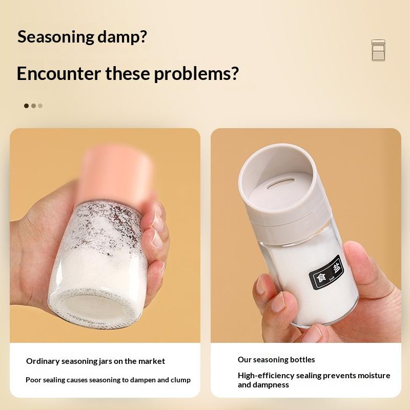 1/4 Stück Küchen-Salzflasche Kunststoff Versiegelt Feuchtigkeitsdicht Gewürzdose Outdoor Mehrzweck-Gewürzdose Drehbarer Deckel