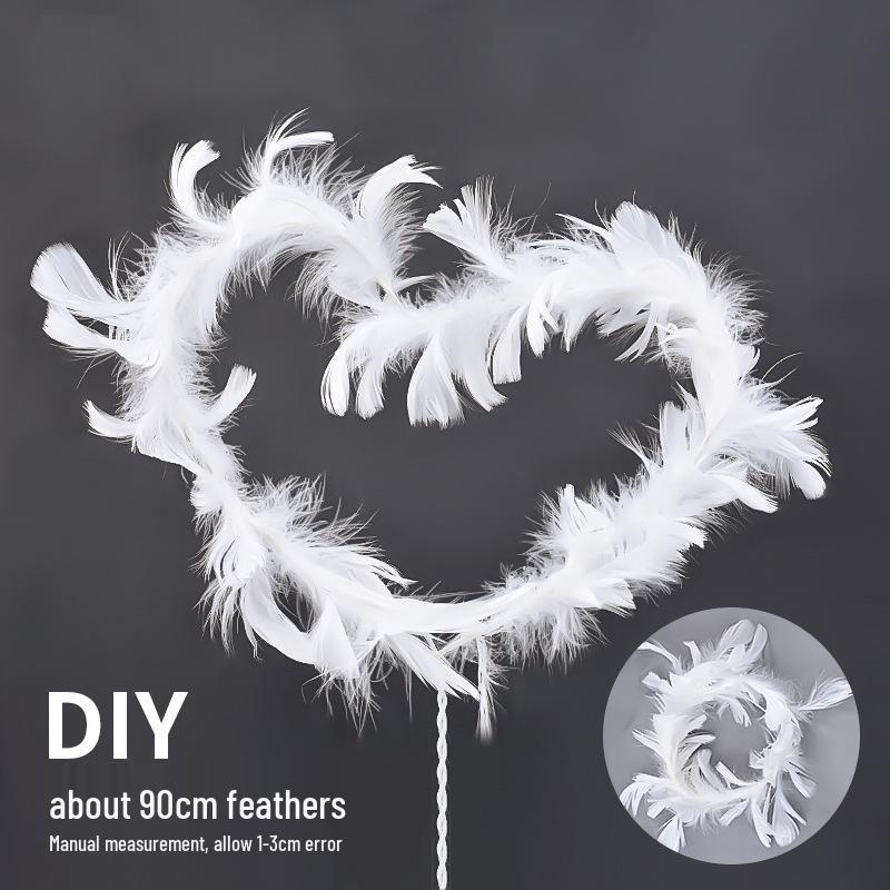 10 Pcs Angel Feather Wings Heart Cake Topper Decorations