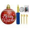 60cm Christmas Tree Hanging Ornament PVC Glow Outdoor Toy Ball Home Garden Christmas Inflatable Ball New Year Party Decoration