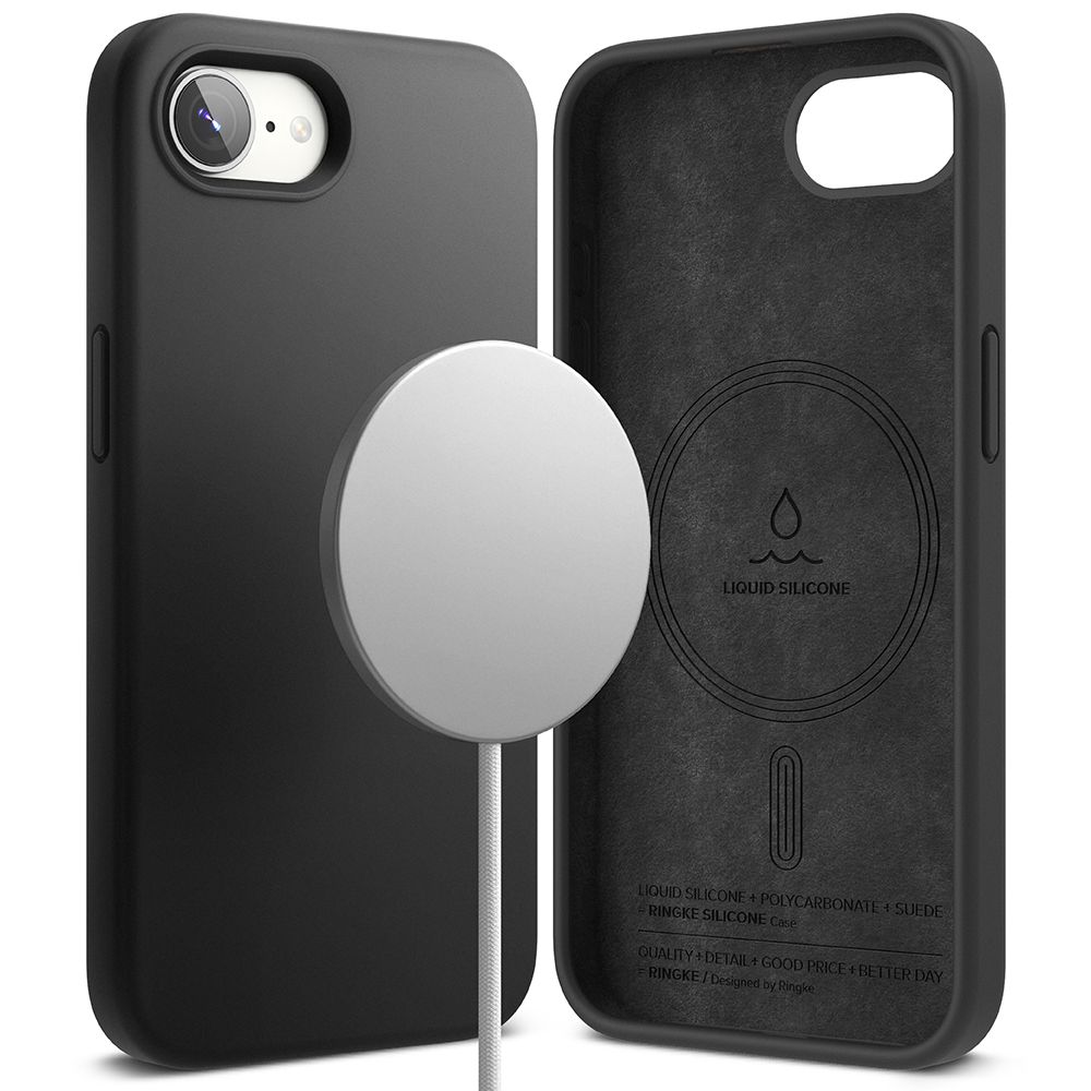 Ringke Silicone Magnetic Magsafe Iphone 16E Black