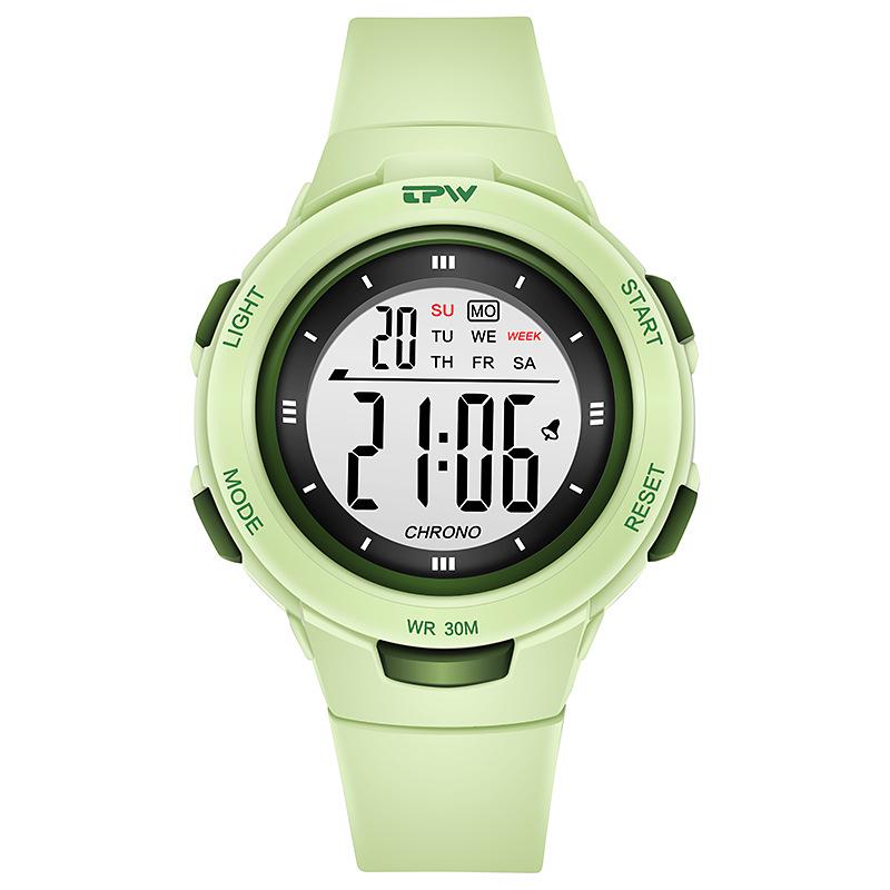 

Korean Style Multifunctional Waterproof Sports Watch for Students & Couples зелёный