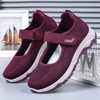 Shoes Women's Summer New Shallow Mouth Breathable Middle-aged and Elderly Walking Shoes Casual, Light and Comfortable Elderly Shoes