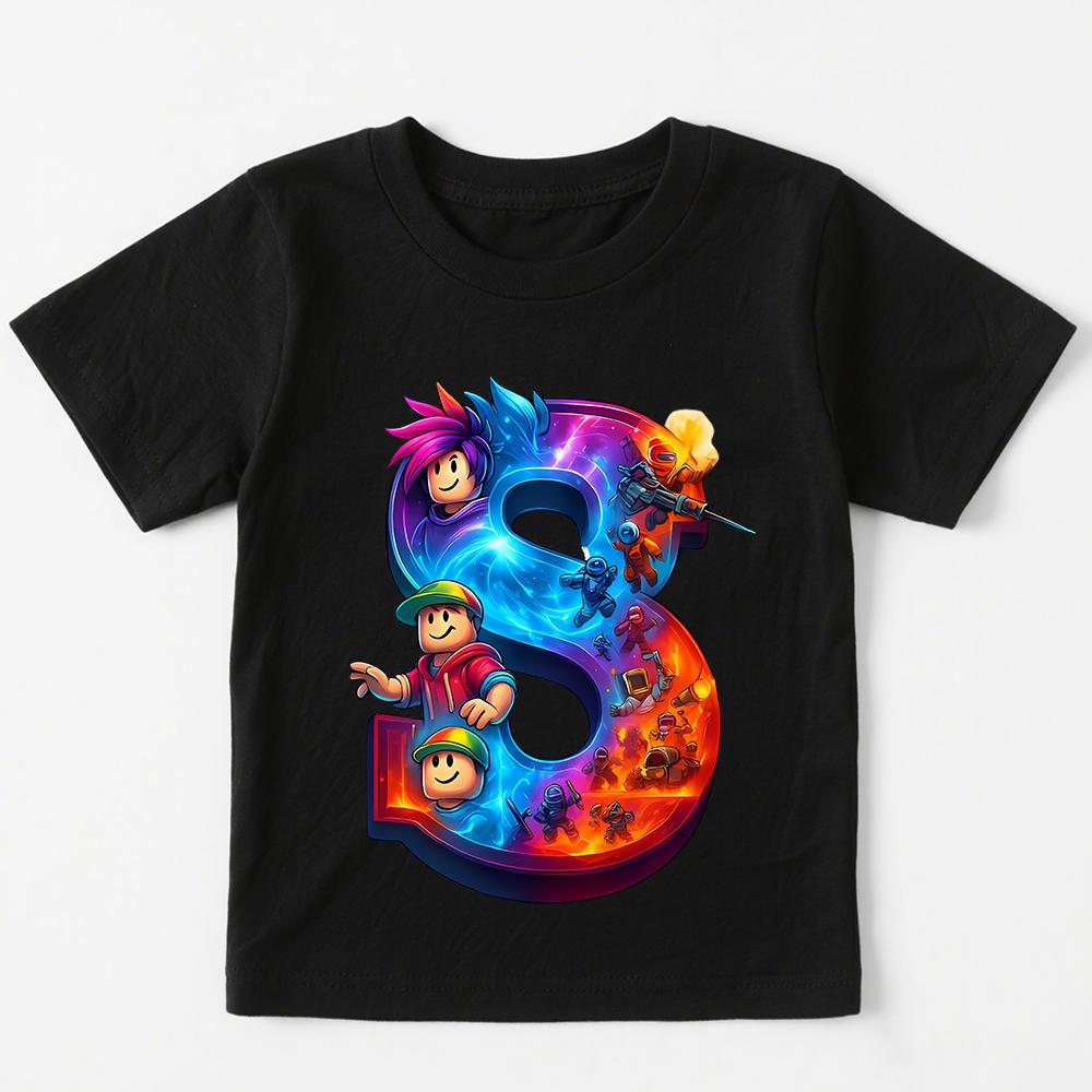 

Fuuny Fashion Cartoon Letters Printed T Shirts For Boys Girls Kids Short Sleeve Casual Tees Childrens Summer Clothing 5-6Y