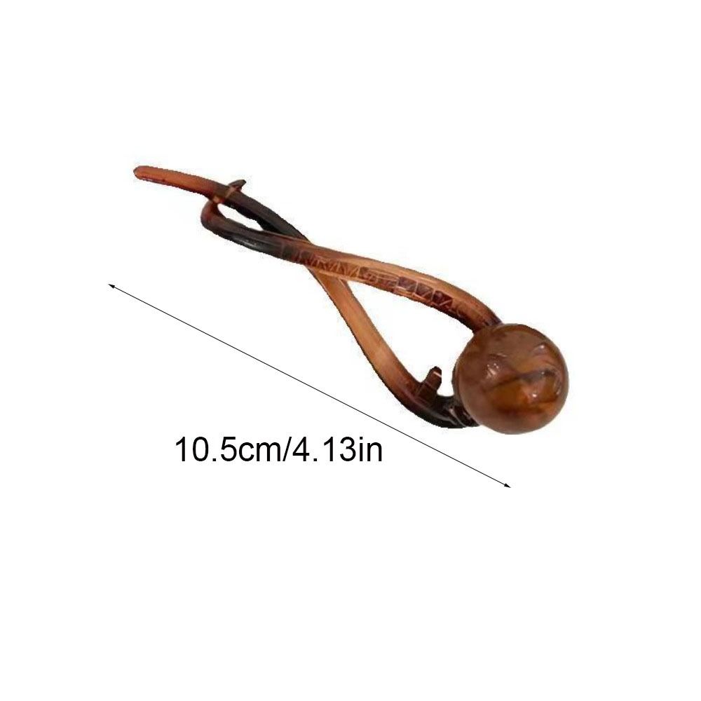 Elegant Hairpin Bead Twisted Clip Hair Styling Tool Hair Clip Line Grab Clip Hair Accessories Frog Buckle Ponytail Clip Gift