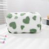 Stilvolles Herz Plüsch Stift- & Make-up-Etui - Reise-Tasche mit großem Fassungsvermögen
