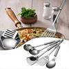 5pcs Stainless Steel Kitchenware Set Soup Ladle Leaky Spoon Spatula Kitchen Tool